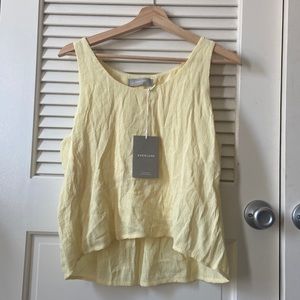 Everlane lemon blousy tank